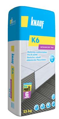 SYSTEMY GLAZURNICZE /KLEJE KNAUF K5 extra MARMUR/KAMIEŃ Elastyczny, biały klej do płytek C2TE Średniowarstwowy, cementowy klej na bazie białego cementu do mocowania okładzin małego, średniego, dużego