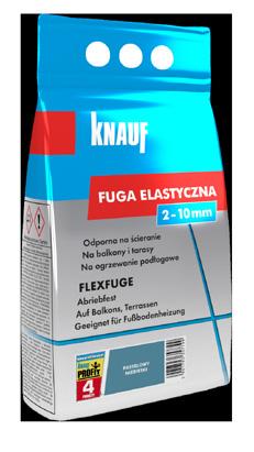 SYSTEMY GLAZURNICZE /SILIKONY, AKRYLE, FUGI KNAUF FUGA ELASTYCZNA NOWOŚĆ Elastyczna fuga cementowa do wypełniania spoin o szer.