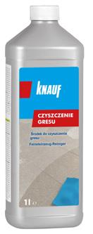 CZYSZCZENIE, OCHRONA I PIELĘGNACJA / CZYSZCZENIE KNAUF ŚRODEK DO CZYSZCZENIA GRESU (KONCENTRAT) Usuwa zarówno ogólne, jak i mocno osadzone zabrudzenia, warstwy oleju, tłuszczu, wosku i polimeru,