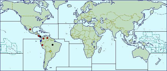 Paragwaj Peru Wenezuela Obecny Ograniczone występowanie Ograniczone występowanie EPPO 2017b; UK CAB International 1994; EPPO 2017b; Abbot 1931; UK CAB International 1994, French i wsp.