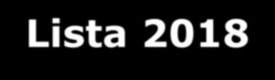 Lista 2018 Zatwierdzona 24.09.2017r.