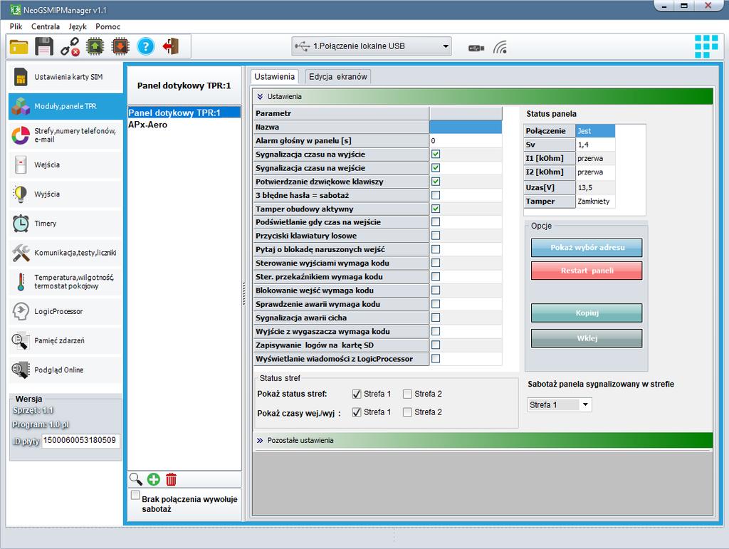 Str. 49 Konfiguracja systemu. Konfiguracja TPR-4: NeoGSM-IPManager. Pierwsza instalacja lub dodanie do systemu NeoGSM-IP panelu TPR4 wymaga przeprowadzenia identyfikacji podłączonych urządzeń.