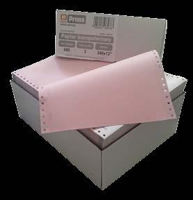 Wielowarstwowa produkowana z papieru samokopiującego : pierwsza warstwa CB 56 g/m 2, pośrednie warstwy CFB 53-54 g/m², ostatnia warstwa CF 57 g/m².