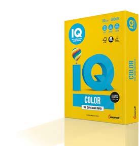 /gramat. 160/, W kartonie mieści się 5 ryz. IQ COLOR posiada przezroczyste opakowanie z możliwością wielokrotnego otwierania i zamykania, które pozwala przechowywać papier w odpowiedni sposób.