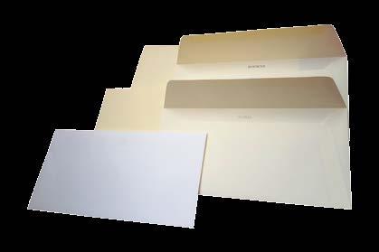 Koperty z papieru ozdobnego Fabria i Rusticus papier kolorowy papier ozdobny D Wyprodukowane z papieru bezkwasowego, barwionego w masie, w jasnych kolorach, z certyfikatami ECF i ISO 9706 LONG LIFE.