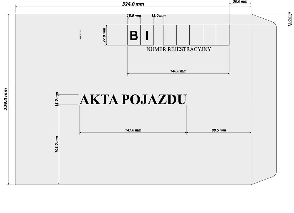 Wzór Nr 2 - Koperty z nadrukiem na