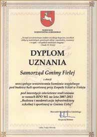 Dyplom uznania od Marszałka Województwa