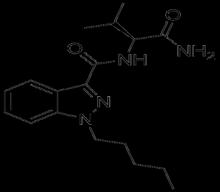 148 AB-PINACA Zbrylona koloru szarego N-[(1S)-1- (aminocarbonyl)-2- methylpropyl]-1-pentyl- 1H-indazole-3- carboxamide C18H26N4O2 zbrylona koloru szarego WĄBRZEŹNO AB-PINACA jest nową substancją