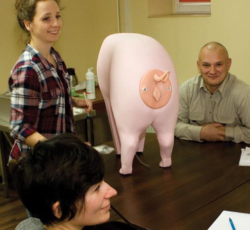 Kurs unasieniania obejmuje szeroki zakres wiedzy teoretycznej i zajęcia praktyczne z wykorzystaniem wypreparowanych narządów rozrodczych krów i loch oraz fantomów.