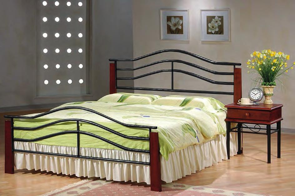 330 capri łóżko, drewno/metal kolor czereśnia
