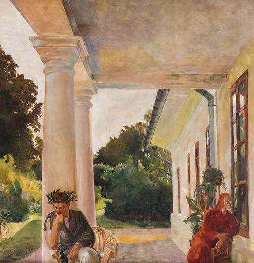 Jacek Malczewski, Zadumanie (Na ganku w Lusławicach), 1920 r.