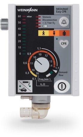 Respiratory 15 000 Respirator MEDUMAT Easy CPR kostka Respirator Medumat Easy CPR to pierwsze na rynku urządzenie przeznaczone do wentylacji automatycznej CMV oraz wentylacji na żądanie DEMAND