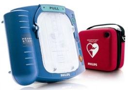 16 000 16 001 Defibrylator treningowy PHILIPS HS1 Trainer - zestaw z torbą, elektrody szkoleniowe dla dorosłych, zewnętrzny adapter, instrukcja Defibrylator Philips OnSite HSI jest prostym w