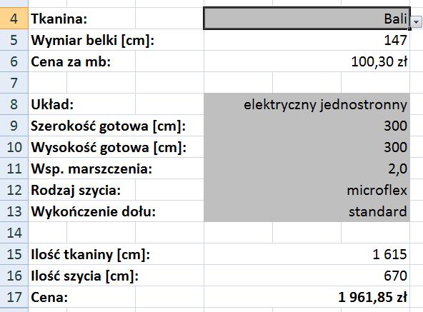 INSTRUKCJA KONFIGURATORÓW CENOWYCH MIO DECOR 1. KONFIGURATOR ZASŁON I FIRAN STRONA 1 2. KONFIGURATOR ROLET RZYMSKICH STRONA 5 3.