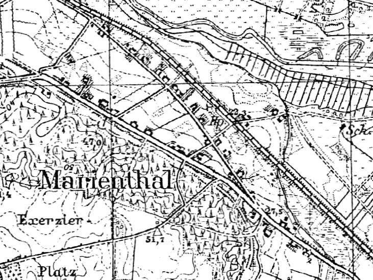 196 Maria Witek, Waldemar Witek Ryc. 18. Pomiłowo na mapie topograficznej (Messtischblat) z 1935 roku Podobną genezę i metrykę ma osada Warszkówko.