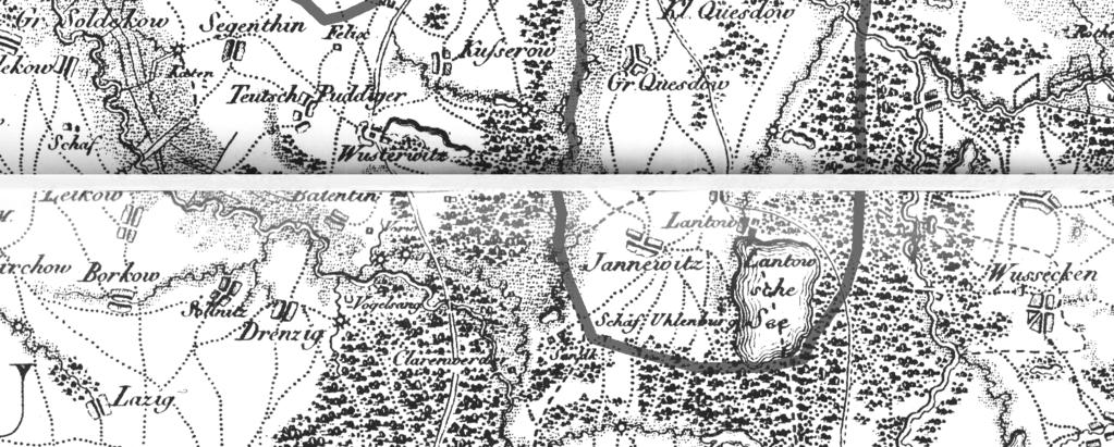 Układy ruralistyczne zostały zdeterminowane przez uwarunkowania historyczne, topograficzne i