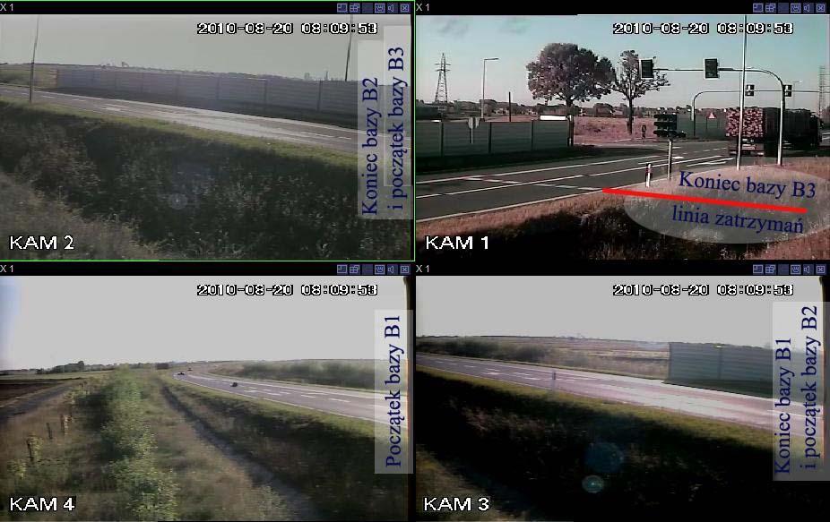 pomiarowego, którego właściwe położenie wyznaczane było w oparciu o obraz z właściwej kamery video.