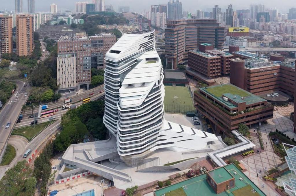 The Hong Kong Polytechnic University- Innovation Tower, Chiny. Projekt: Zaha Haidid, 2012. il. 42.