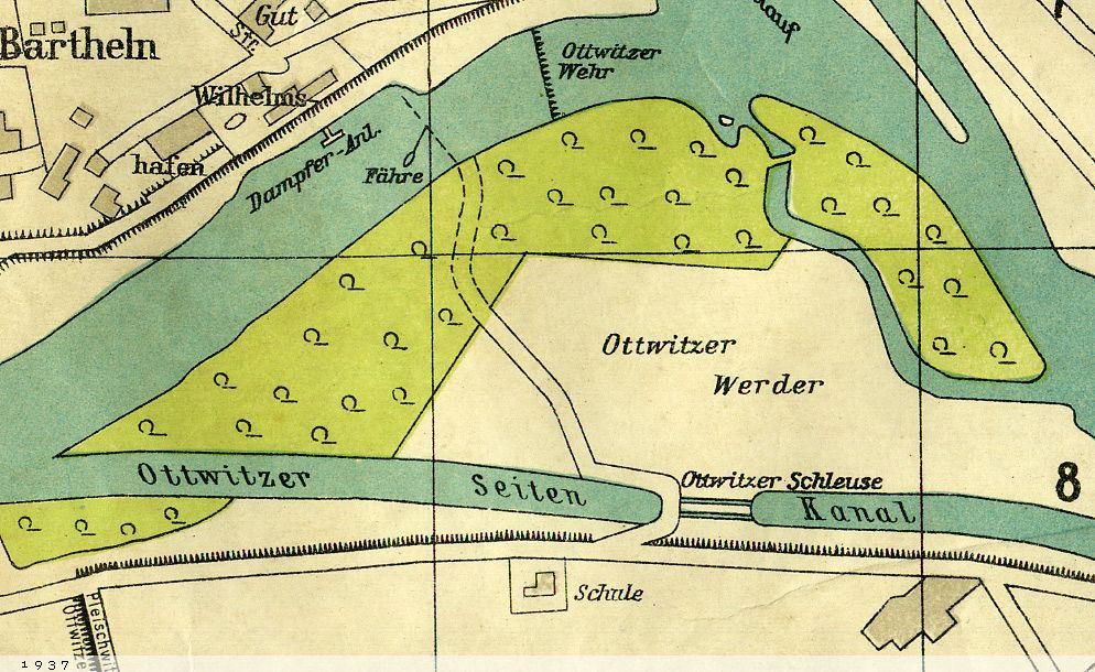 Mapa Wyspy Opatowickiej pochodząca z 1937 r. 2.