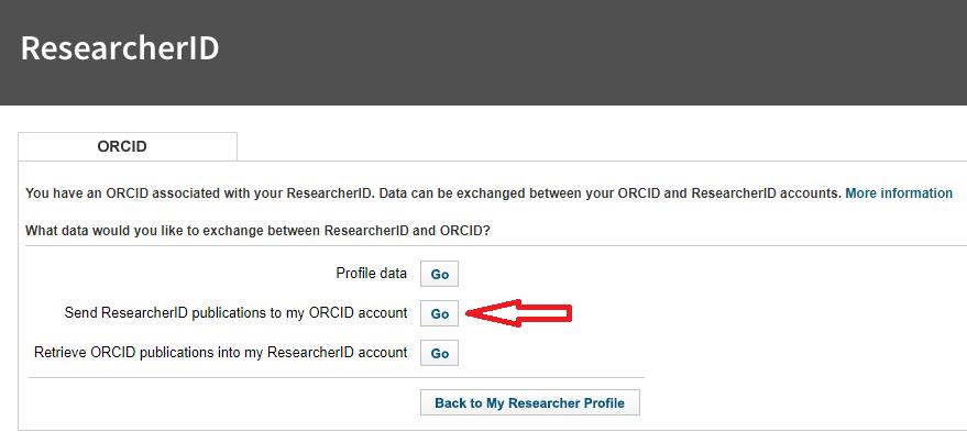 Komunikat: You have successfully added record(s) to your ORCID list informuje, że import się powiódł.