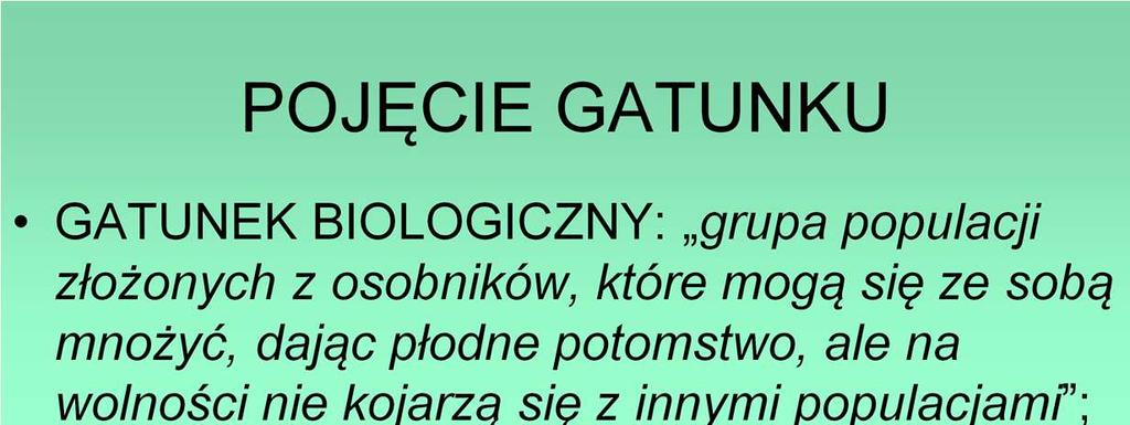 Zanim zacznie się analizować skład biotów, trzeba zdefiniować pojęcia taksonomiczne, przede