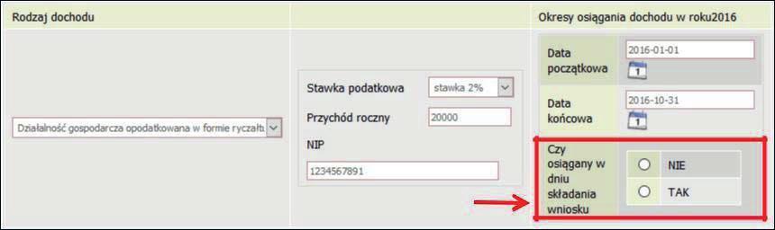 Ekran 3B Dochody opodatkowane w formie ryczałtu ewidencjonowanego lub karty podatkowej Ekran 3B zostanie wyświetlony, jeżeli na Ekranie 2 zaznaczyłeś TAK w kolumnie B.