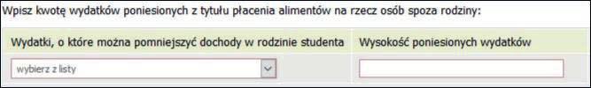 Ekran 3D Pomniejszenie dochodów o alimenty Płacone na rzecz osób spoza rodziny Jeśli na Ekranie 2 w kolumnie D zaznaczyłeś TAK, to pojawi Ci się Ekran 3D.