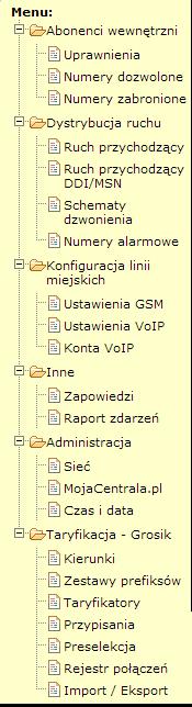 4. Programowanie centrali - ustawienia proste W ustawieniach prostych mamy dostęp