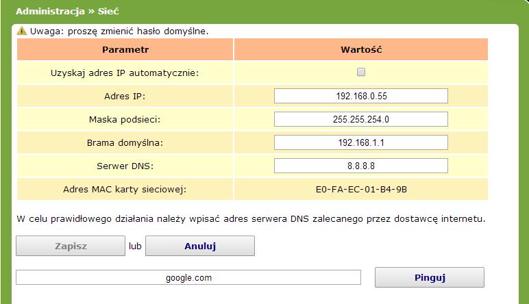 poprzez stronę internetową mojacentrala.pl. Domena mojacentrala.