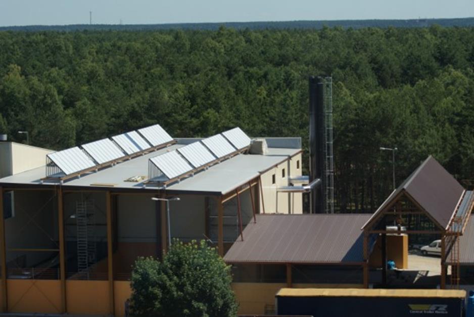 Kolektory słoneczne i kotłownia na biomasę - szpital