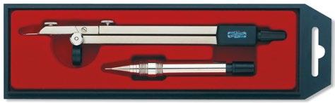 6905 twarde etui 10 kompletów 7545 CYRKIEL PRZENOŚNIK Profesjonalny cyrkiel przenośnik wykonany w całości z metalu. Przeznaczony jest do precyzyjnego odmierzania odległości.