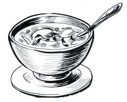 Zupy Rosół z kury Makaron / Marchewka / Natka Pietruszki 9 zł / 300ml Myśliwska gulaszowa Szynka z dzika / Suszone grzyby / Cebula / Boczek / Ogórek kiszony / Kluski 13 zł /