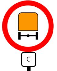 17. Znak przed tunelem oznacza zakaz przejazdu przez ten tunel pojazdu przewożącego towary niebezpieczne w sztukach przesyłki o kodzie ograniczeń przejazdu przez tunele: a. C/D b. B c. C/E 18.