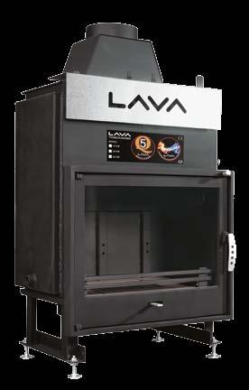 Termokominek LAVA PLUS PL E A Struktura TITANIUM D B C Wyposażenie standardowe Termokominka LAVA PLUS PL: Układ zabezpieczający (wężownica) Dodatkowy dolot powietrza z zewnątrz Zintegrowana