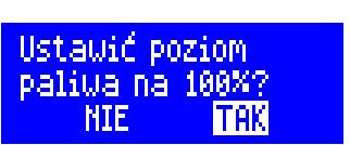 8.20 Konfiguracja poziomu paliwa Włączenie wskaźnika poziomu paliwa Aby włączyć wyświetlanie poziomu paliwa należy ustawić wartość parametru: Ustawienia kotła Poziom paliwa Poziom alarmowy na wartość