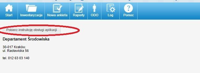 9. MODUŁ POMOC W module tym znajduje się instrukcja obsługi aplikacji w formacie pdf (Pobierz instrukcję obsługi aplikacji) dla użytkownika końcowego. Rysunek 58.