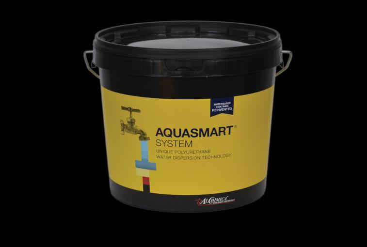 AQUASMART -PB AQUASMART -PB to poliuretanowo bitumiczna powłoka hydroizolacyjna opracowana na bazie wody. Idealna do hydroizolacji fundamentów i pomieszczeń mokrych.