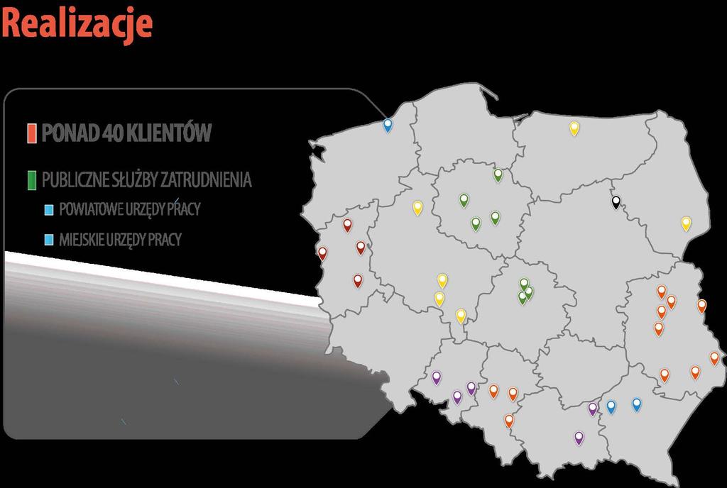 REKOMENDACJE WYMAGANIA ZAUFAŁO NAM JUŻ PONAD 40 KLIENTÓW w tym między innymi: Powiatowy Urząd Pracy w Zielonej Górze Powiatowy Urząd Pracy w Rzeszowie Powiatowy Urząd Pracy w Bydgoszczy Powiatowy