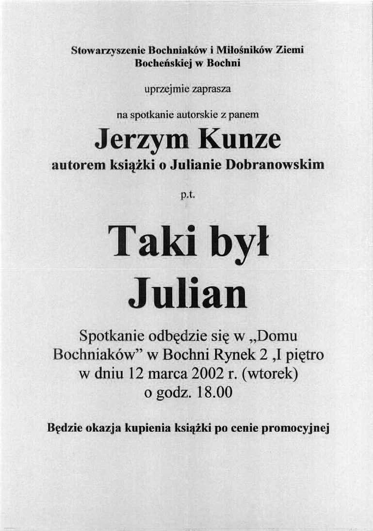 Umawiam się z Julianem w opowiadaniu o szkole średniej