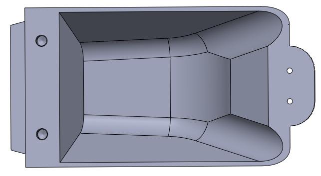 26. Rysunek 26. Wymiarowanie otworu Lustro Mamy oba otwory po jednej stronie płaszczyzny symetrii. Druga parę wykonamy narzędziem Lustro.