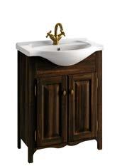 60 Klasis Basic Klasis D65 szafka podumywalkowa washbasin cabinet 2D0S nóżki legs szer w wys gł h d kolor colour indeks index cena price 61 cm 80,5 29,6 cm fornir orzech klasis veneer klasis nut