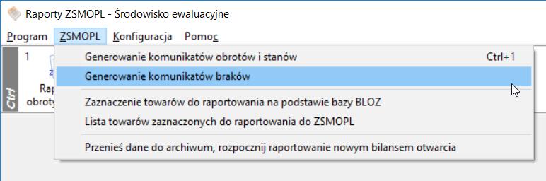 Obsługa komunikacji z Zintegrowanym Systemem Monitorowania Produktami Leczniczymi w systemie VI. GENEROWANIE KOMUNIKATÓW BRAKÓW Zgodnie z ustawą o zmianie ustawy Prawo farmaceutyczne (Dz. U.