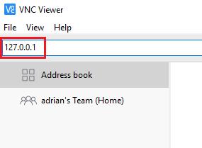 Aby zasymulować panel, po wgraniu projektu do symulatora lub sterownika, wystarczy otworzyć program VNC Viewer i w pasku wpisać adres IP sterownika