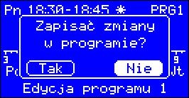 Jest to bardzo przydatne, gdyż w każdej chwili możemy powrócić do dowolnego dnia tygodnia i dokonać korekty bez kasowania ustawionych wcześniej parametrów.