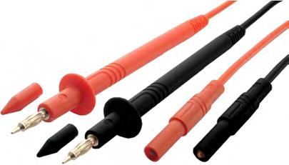 (+) PL 600 S SET B 1: B 95 Przewód d mierników PV 0,75mm, 4 0,16mm, Øzew. 3,6mm, Imax 18A, Umax 0V, kat. III, T: -15 +80, snda prbiercza + bananwy, k¹twy mm z s³nw¹ tulej¹ sta³¹.