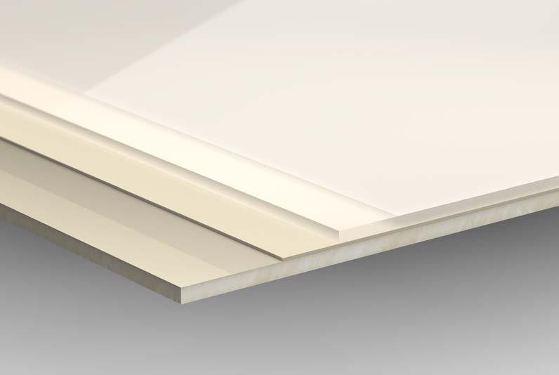 3.2 Budowa produktu RAUVISIO crystal slim RAUVISIO crystal slim to połączenie koekstrudowanego laminatu szklanego oraz elementu przeciwprężnego, na które składają się przedstawione niżej warstwy.