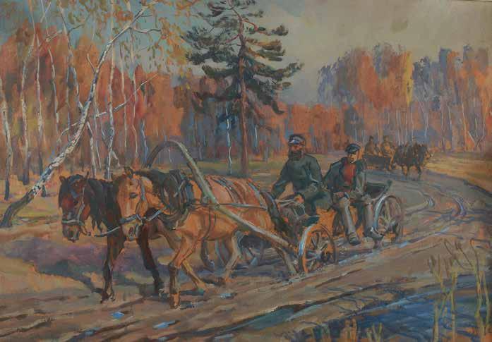 40 Jan Erazm Kotowski (1885 Opatkowiczki k. Pińczowa 1960 Milanówek) Para bryczek na dr