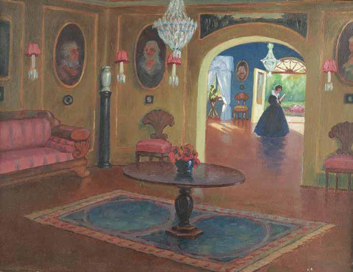 46 Bronisława Rychter-Janowska (1868 Kraków 1953 tamże) W salonie olej, tektura, 25,5 33,5 cm, sygn. l.d.: B. RYCHTER-JANOWSKA cena wywoławcza: 5 500 zł estymacja: 7 500 8 500 Od 1896 r.
