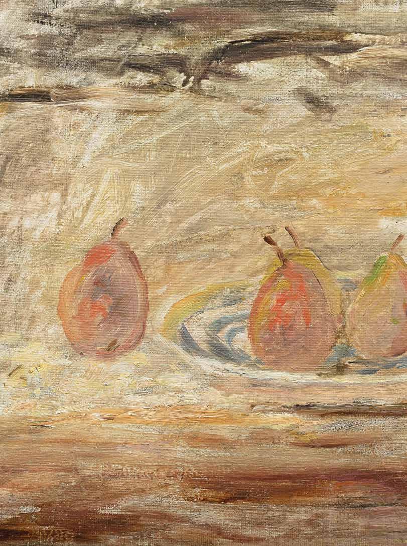 50 Tadeusz Makowski (1882 Oświęcim 1932 Paryż) Martwa natura z gruszkami olej, płótno (dublowane), 37,5 45,5 cm, niesygnowany Praca opisana: Władysława Jaworska, Tadeusz Makowski, Życie i twórczość,