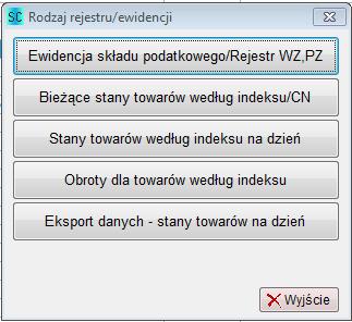 8 Raporty i eksport danych Program pozwala na wykonanie wydruku lub podglądu różnych ewidencji i zestawień.